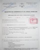 01 - Déclaration aux fins d'immatriculation rccm - personne morale